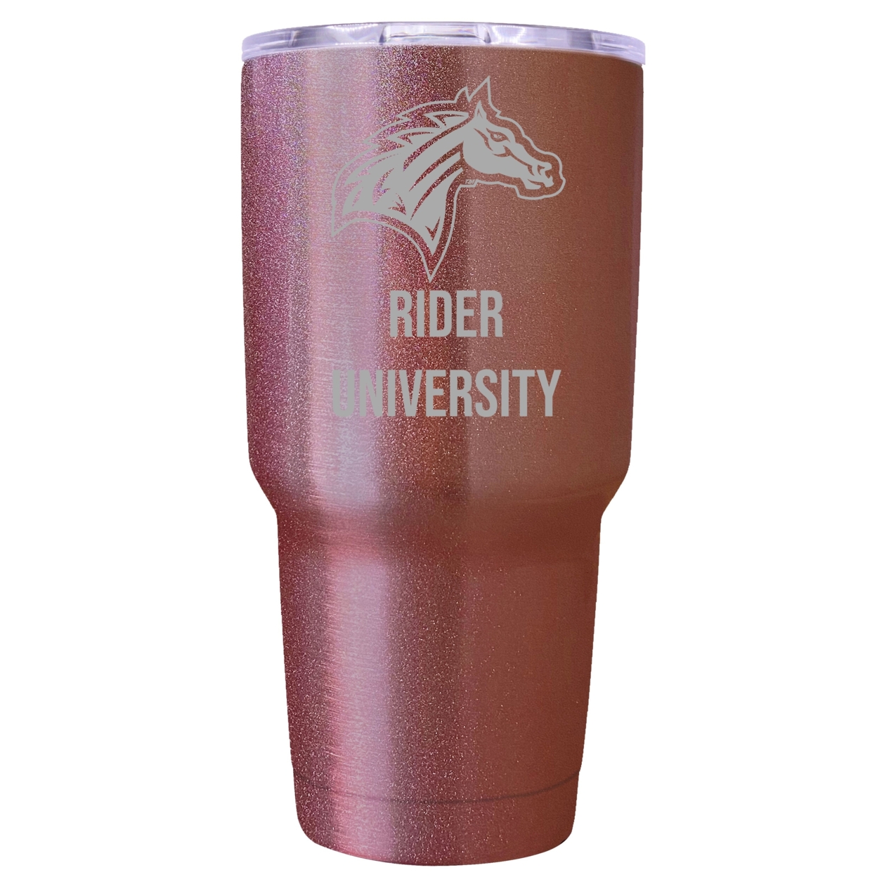 Rider University Broncs 24 Oz Insulated Tumbler Etched - Rose Gold