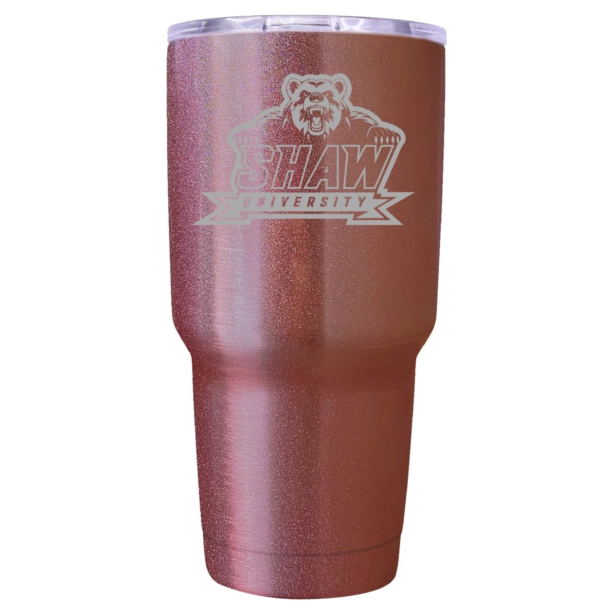 Shaw University Bears 24 Oz Insulated Tumbler Etched - Rose Gold