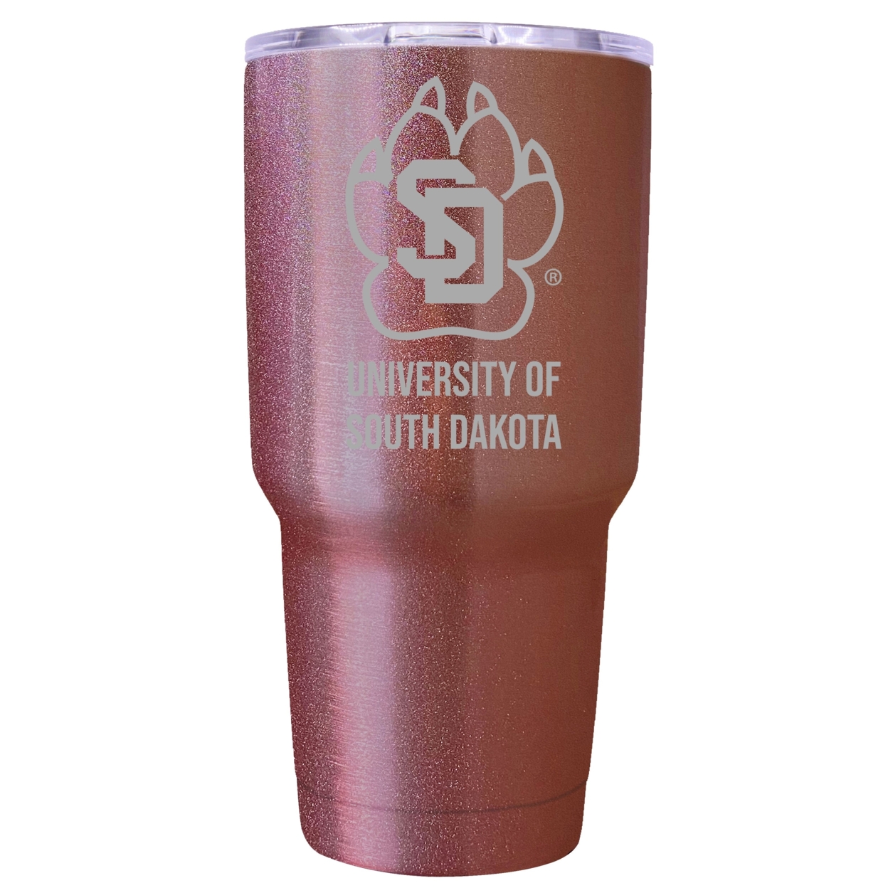 South Dakota Coyotes 24 Oz Insulated Tumbler Etched - Rose Gold