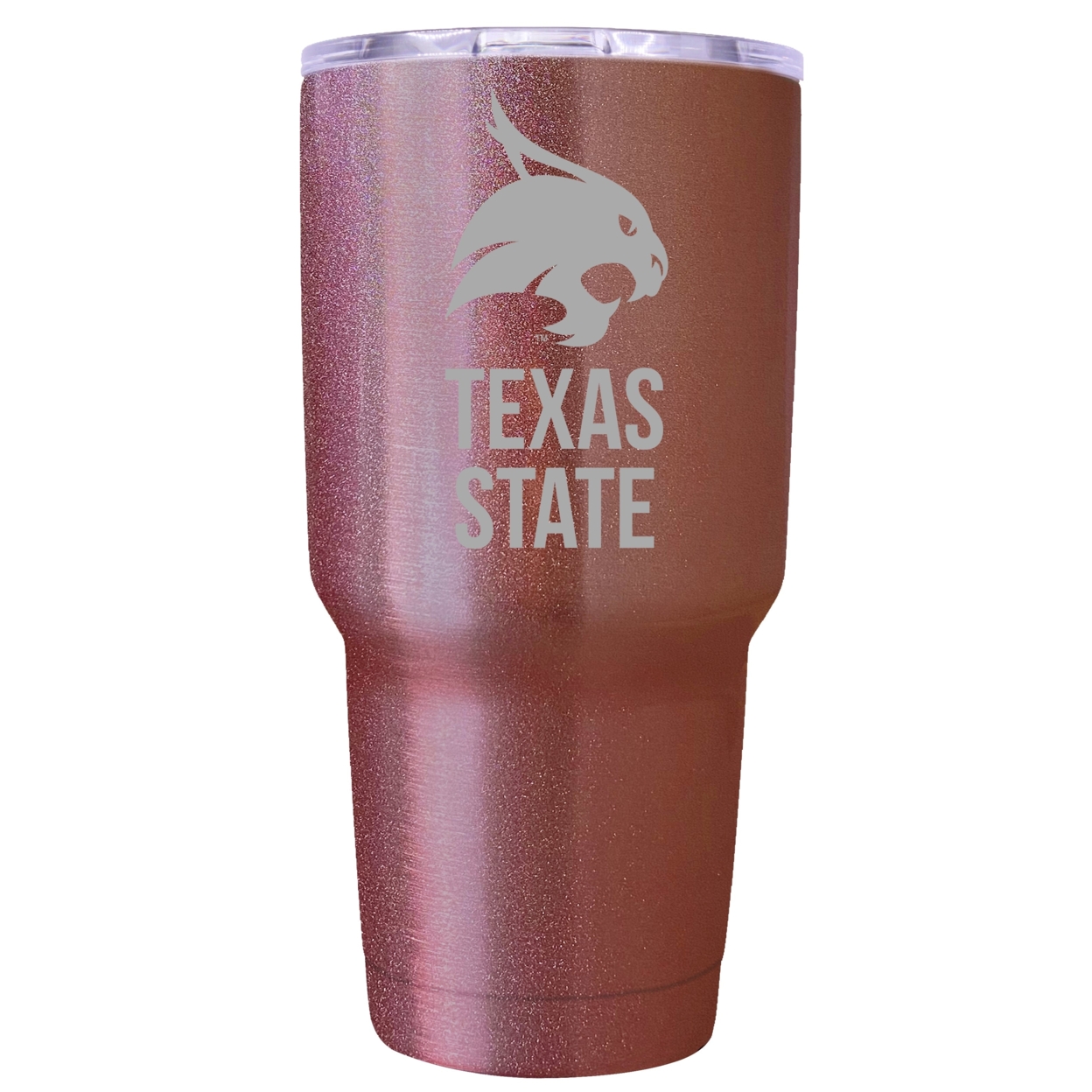 Texas State Bobcats 24 Oz Insulated Tumbler Etched - Rose Gold