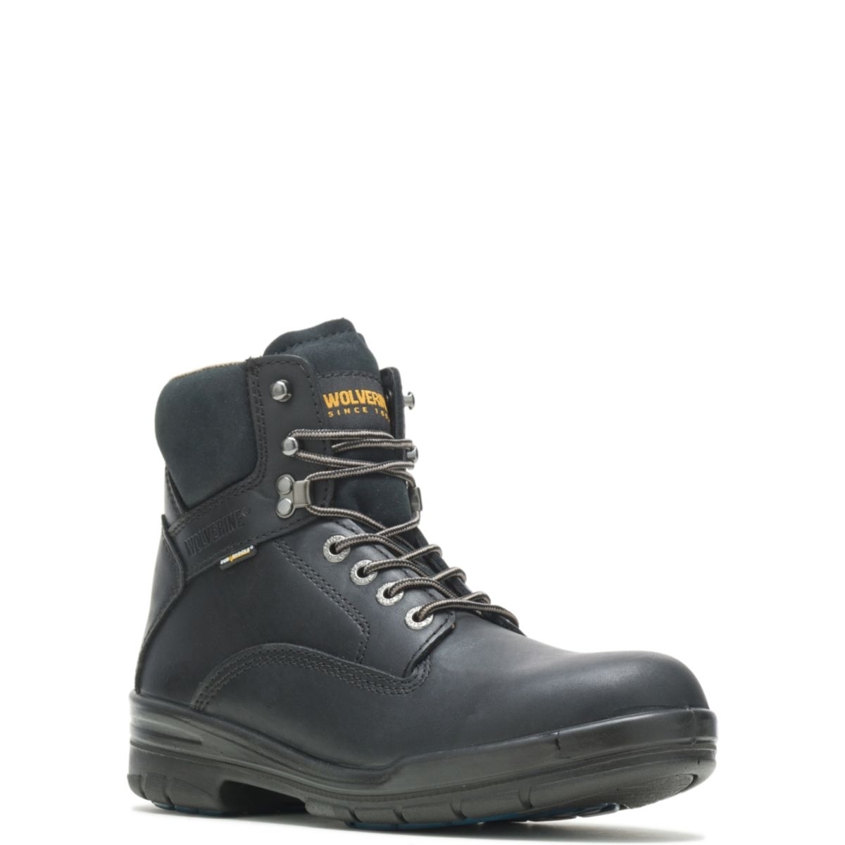 WOLVERINE Men's 6 DuraShocksÂ® Slip Resistant Direct-Attached Lined Soft Toe Work Boot Black - W03123 14 WIDE BLACK - BLACK, 11 WIDE