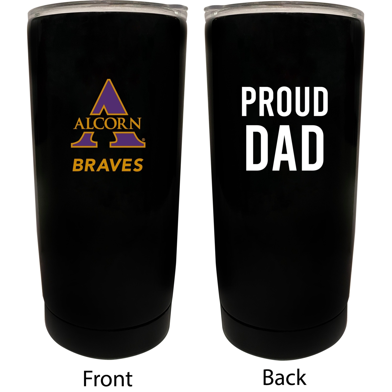 Alcorn State Braves Proud Dad 16 Oz Insulated Stainless Steel Tumblers