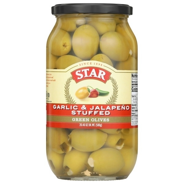 Star Garlic & Jalapeno Stuffed Olives, 20.46 Ounce
