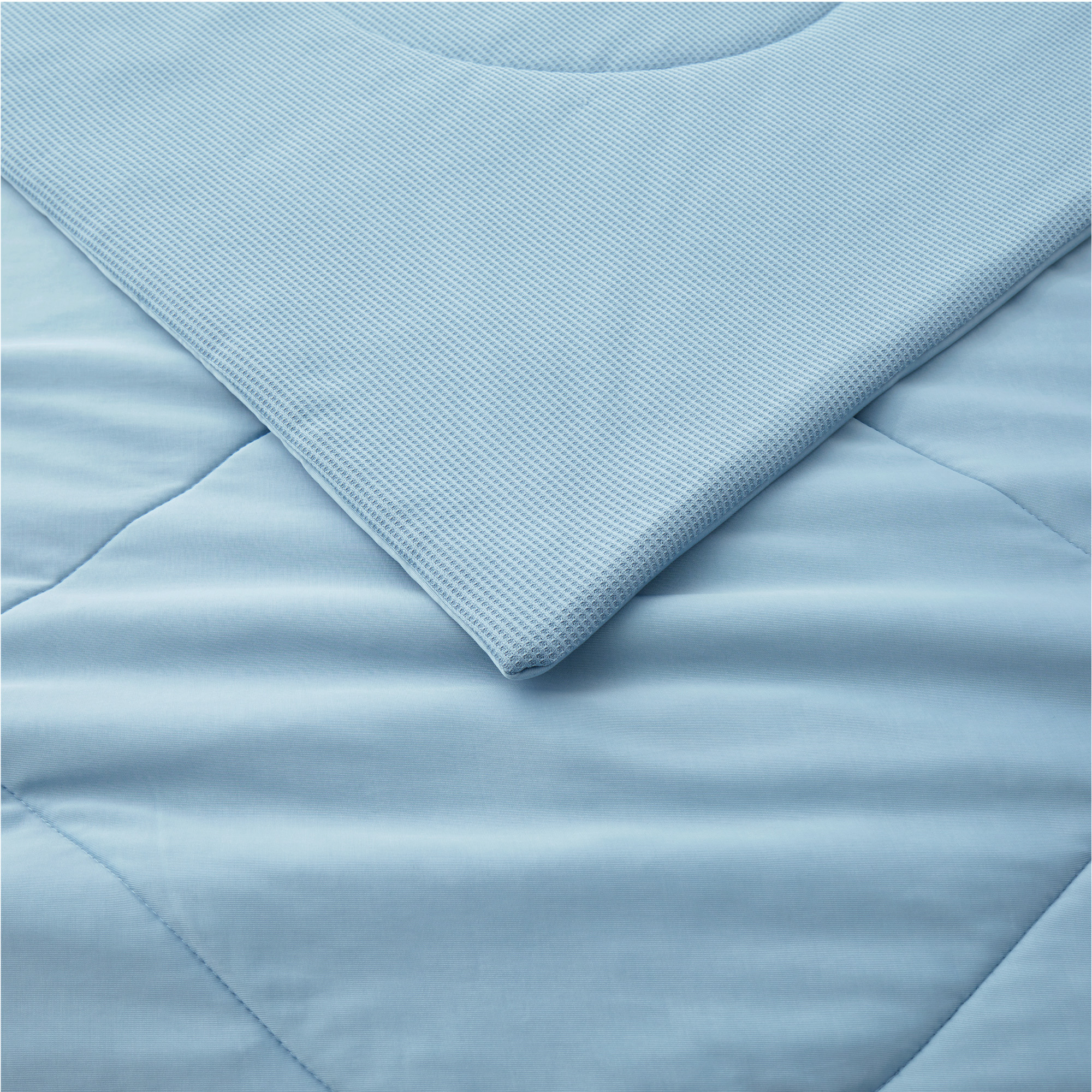 Reversible Oversize Blanket Queen Lightweight Blankets For Hot Sleepers, Blue, 90 X 90