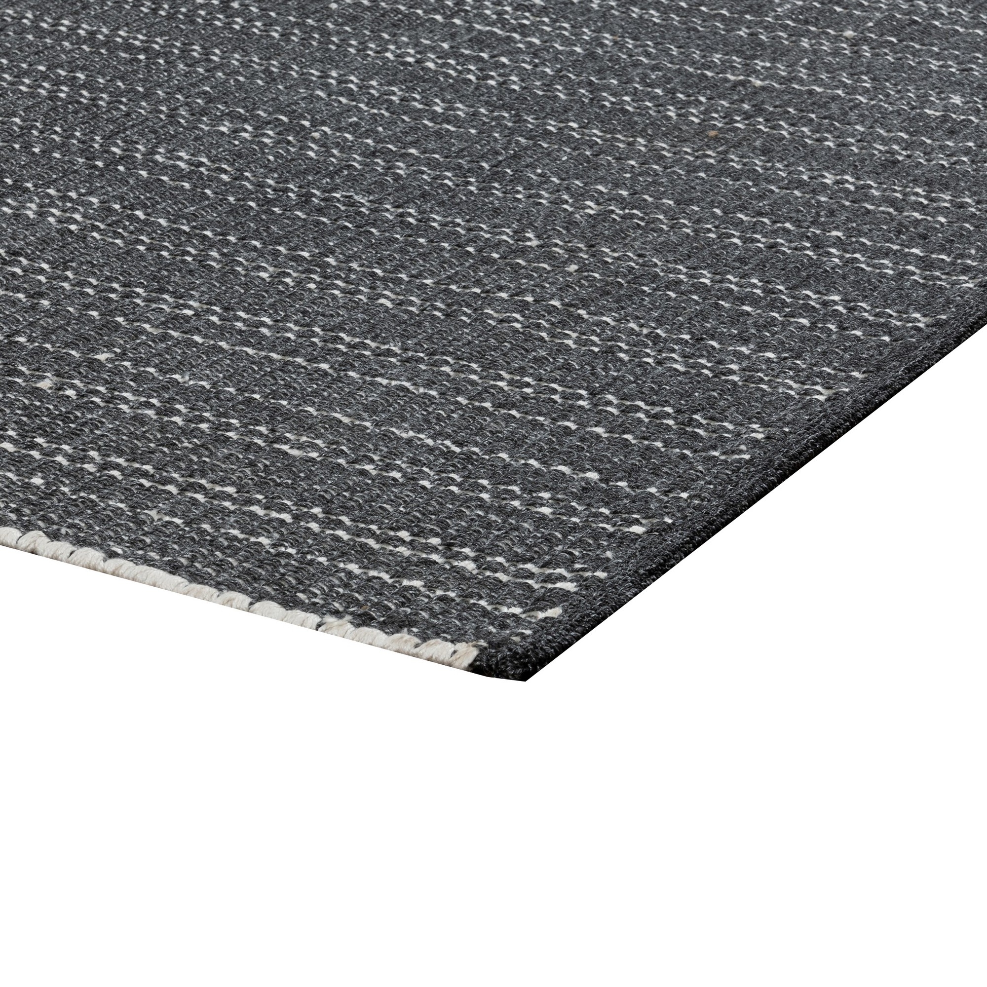 Leah 8 X 10 Indoor Outdoor Area Rug, Handwoven Charcoal Gray Polypropylene- Saltoro Sherpi