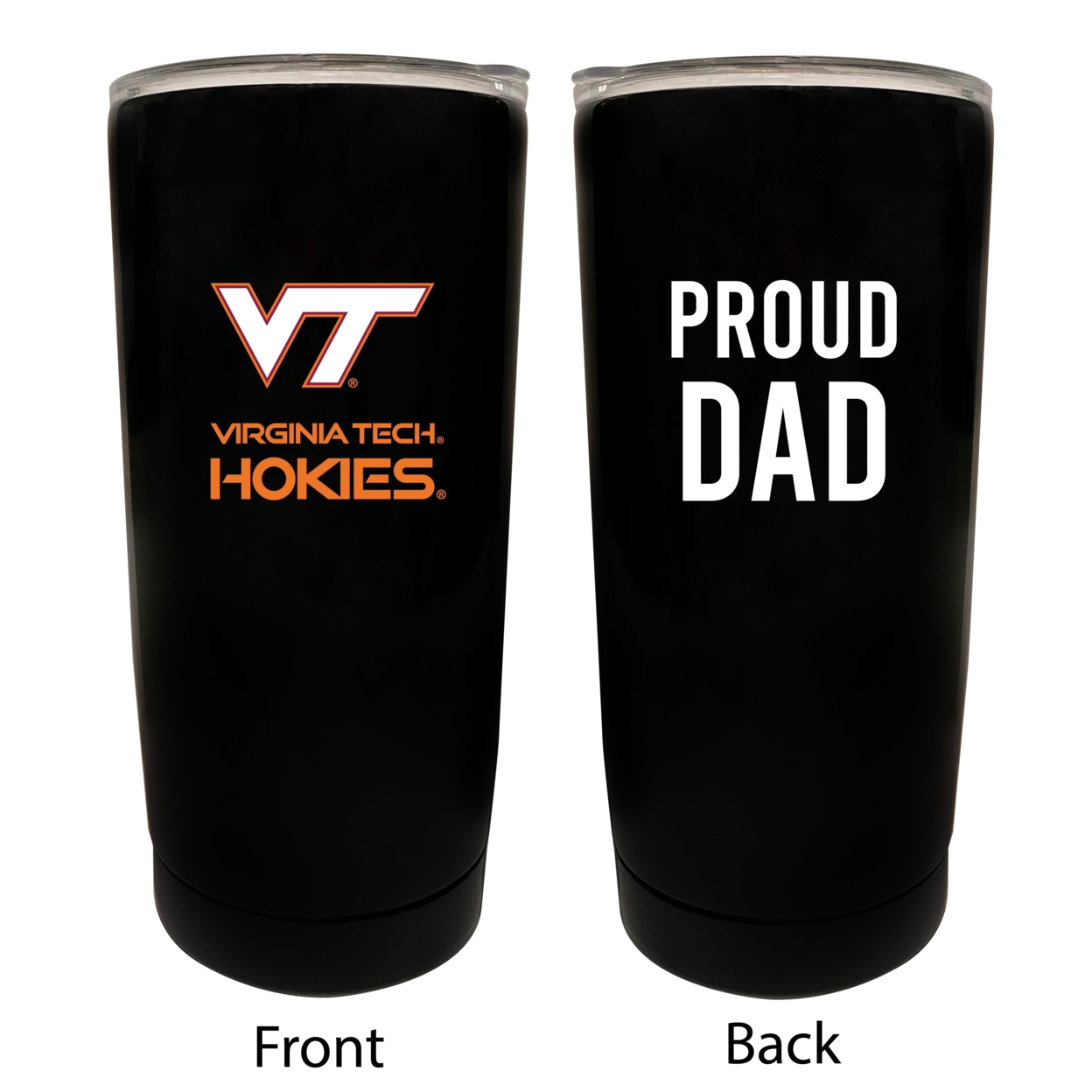 Virginia Tech Hokies Proud Dad 16 Oz Insulated Stainless Steel Tumblers