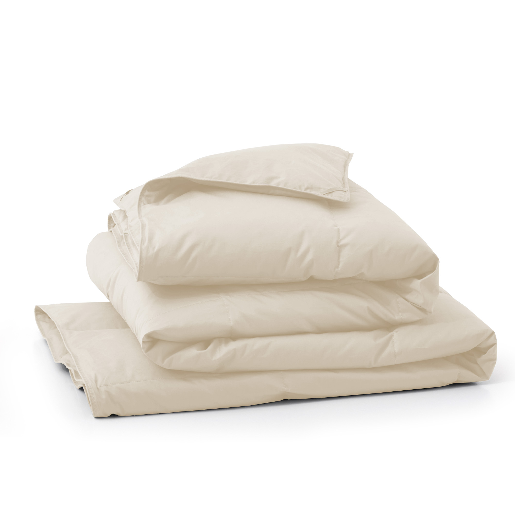 All Season Organic Cotton Comforter Filled With Down And Feather Fiber Queen Size - Off White