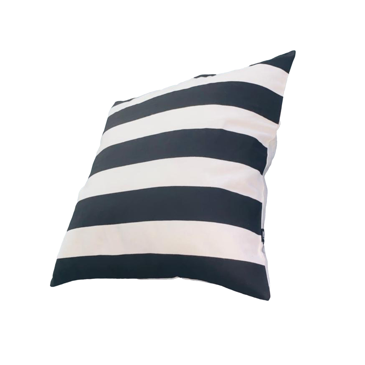 20 X 20 Square Cotton Accent Throw Pillows, Classic Block Stripes, Set Of 2, Black, White