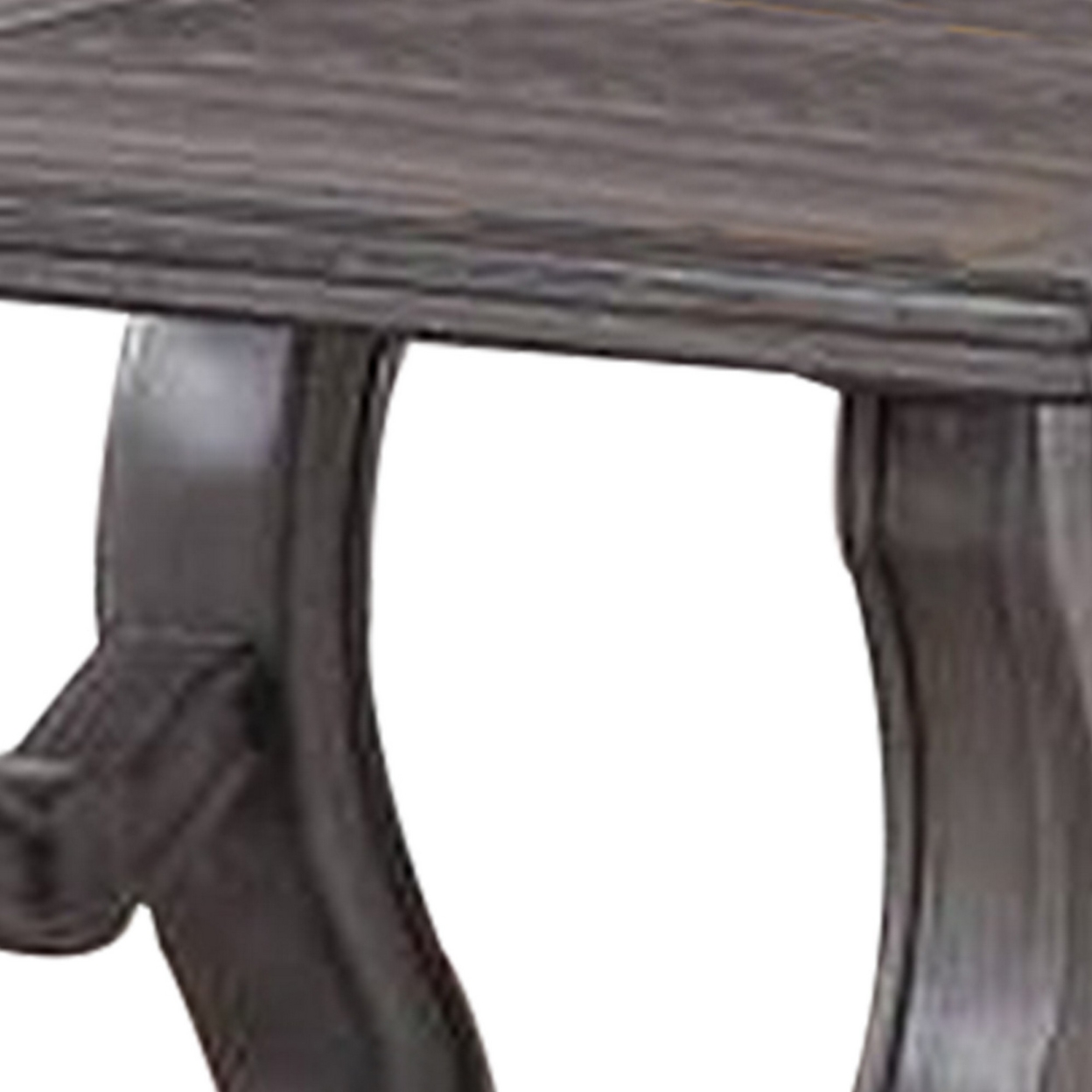 Jax 26 Inch Contemporary End Table, Flared Legs, Beveled, Platinum Gray