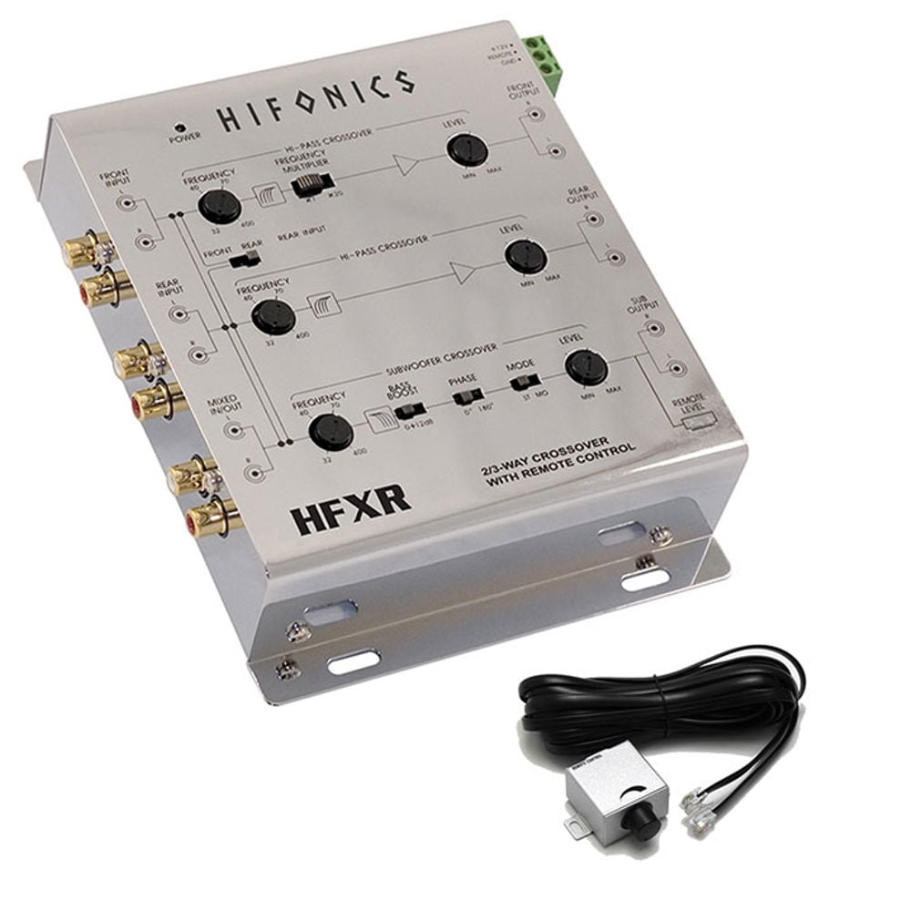 Hifonics HFXR 3 Way Active Crossover With Remote & 8.5 Volt Preamp Output