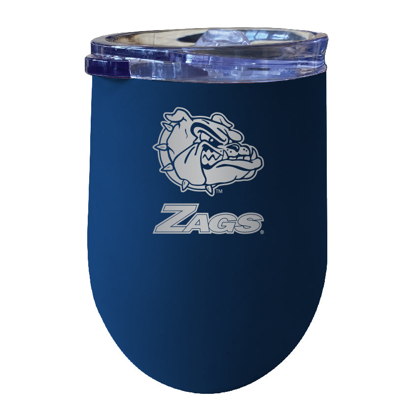 Gonzaga Bulldogs 12 Oz Etched Insulated Wine Stainless Steel Tumbler - Choose Your Color - Navy