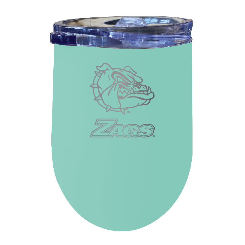 Gonzaga Bulldogs 12 Oz Etched Insulated Wine Stainless Steel Tumbler - Choose Your Color - Seafoam