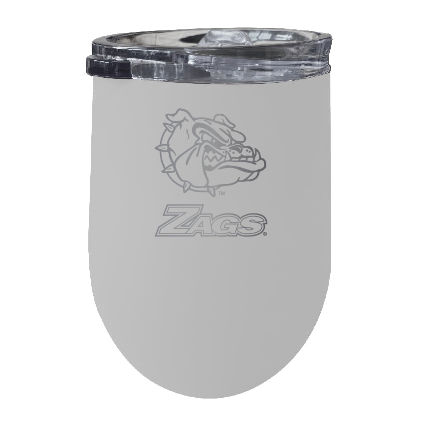 Gonzaga Bulldogs 12 Oz Etched Insulated Wine Stainless Steel Tumbler - Choose Your Color - White