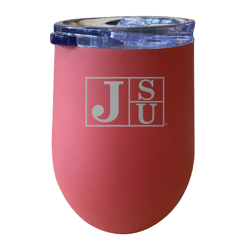 Jackson State University 12 Oz Etched Insulated Wine Stainless Steel Tumbler - Choose Your Color - Coral