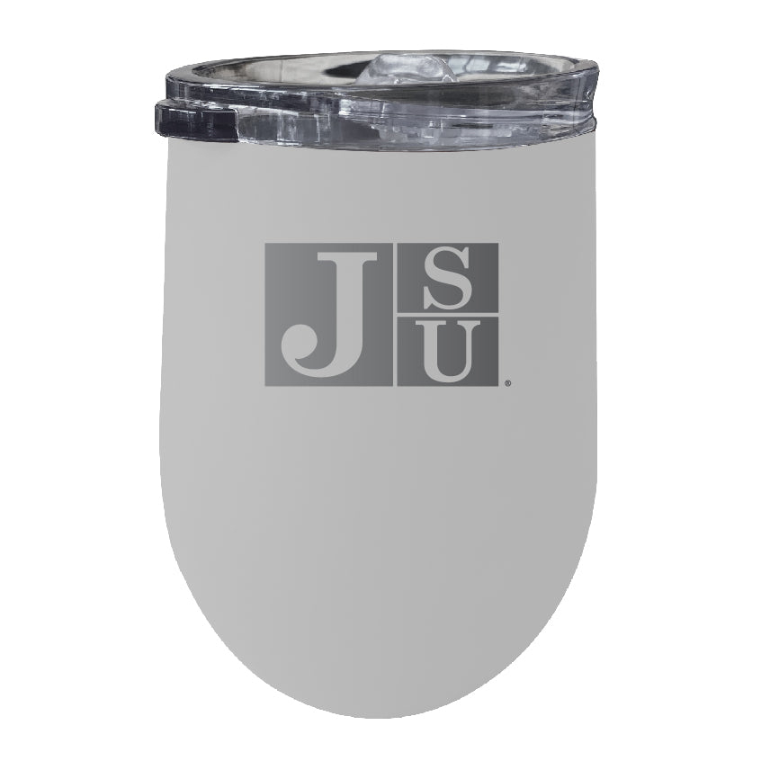 Jackson State University 12 Oz Etched Insulated Wine Stainless Steel Tumbler - Choose Your Color - White