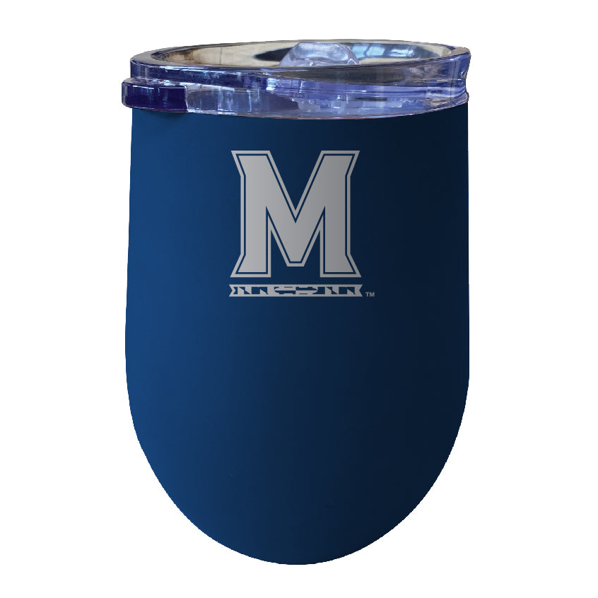 Maryland Terrapins 12 Oz Etched Insulated Wine Stainless Steel Tumbler - Choose Your Color - Navy