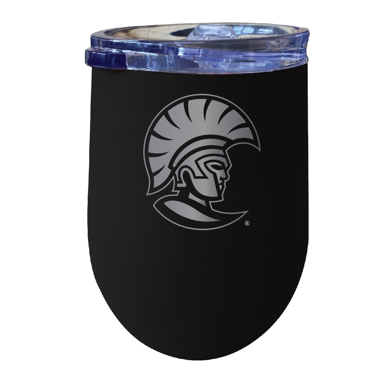 University Of Tampa Spartans 12 Oz Etched Insulated Wine Stainless Steel Tumbler - Choose Your Color - Black