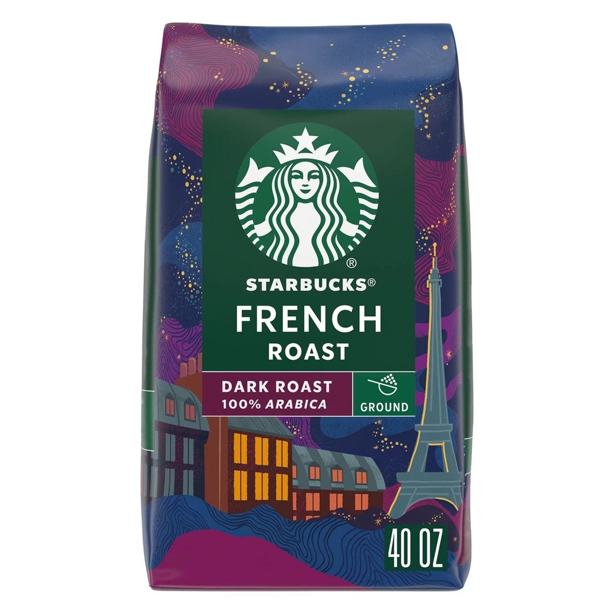 Starbucks Dark French Roast Ground Coffee (40 Ounce)