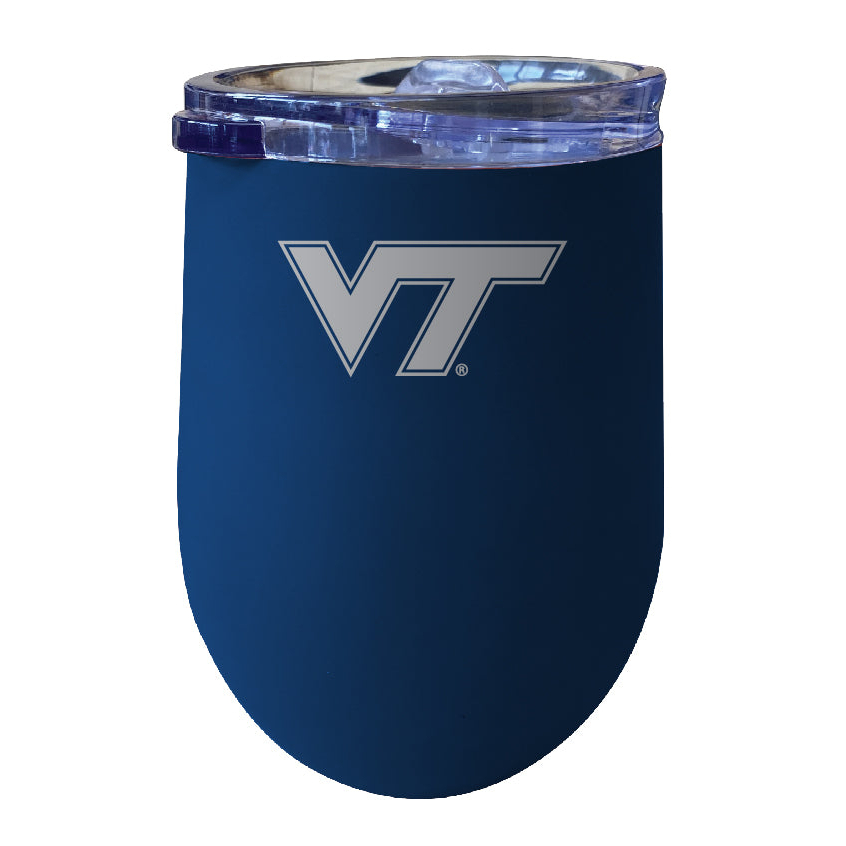 Virginia Tech Hokies 12 Oz Etched Insulated Wine Stainless Steel Tumbler - Choose Your Color - Coral