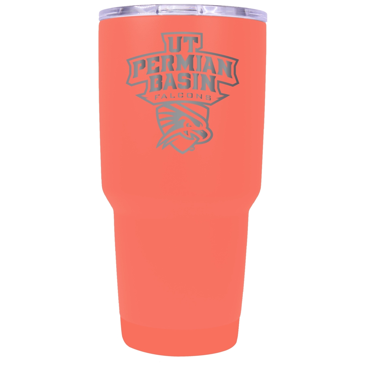 University Of Texas Of The Permian Basin 24 Oz Laser Engraved Stainless Steel Insulated Tumbler - Choose Your Color. - Coral