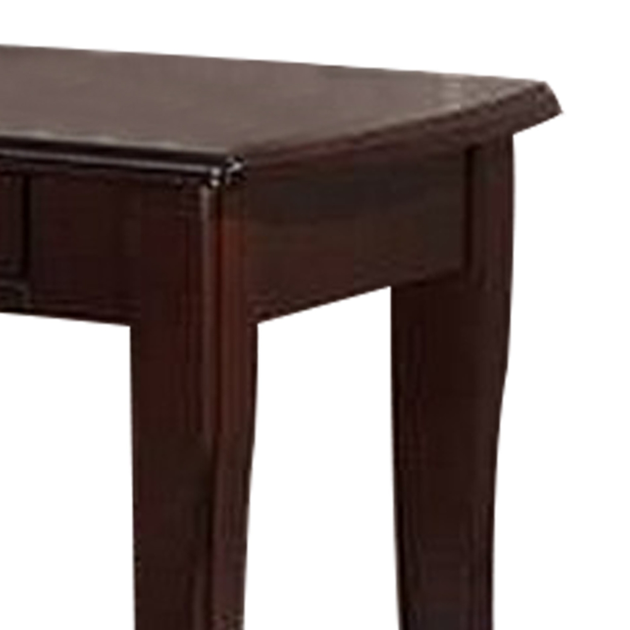 Jett 24 Inch Wood End Table With 1 Drawer, Bottom Shelf, Cherry Brown