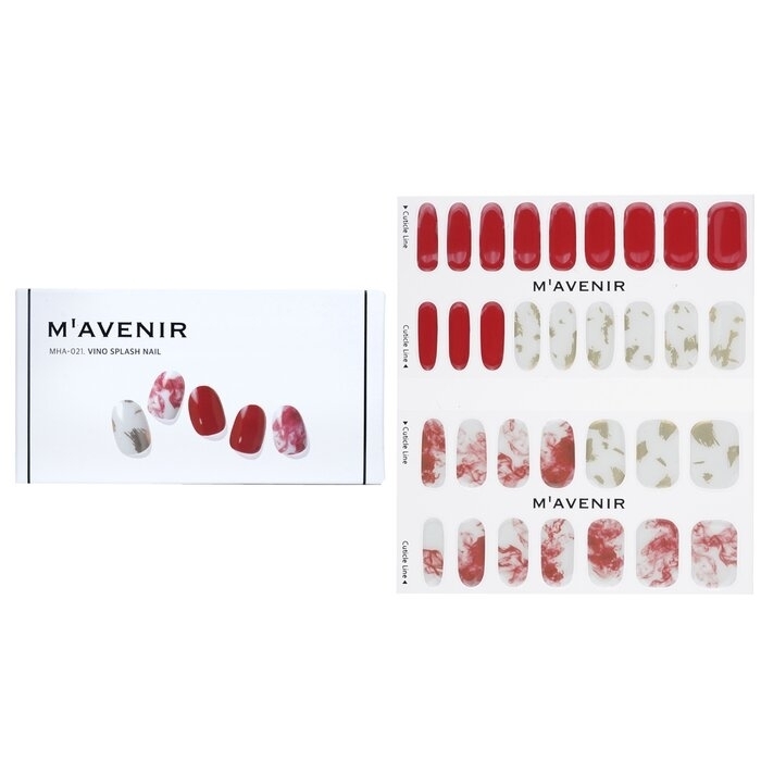 Mavenir - Nail Sticker (Red) - # Vino Splash Nail(32pcs)