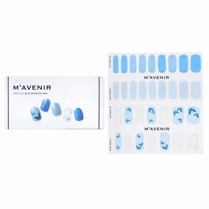 Mavenir - Nail Sticker (Blue) - # Blue Mariposa Nail(32pcs)