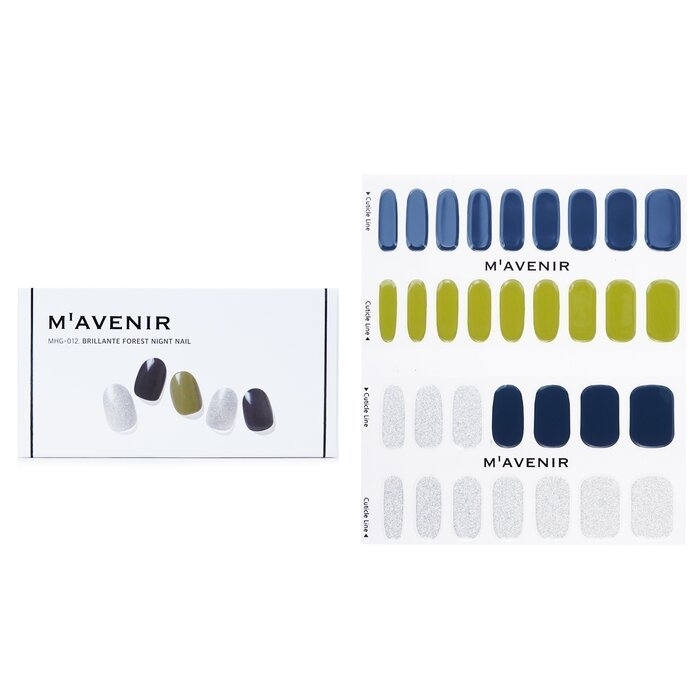 Mavenir - Nail Sticker (Blue) - # Brillante Forest Nignt Nail(32pcs)