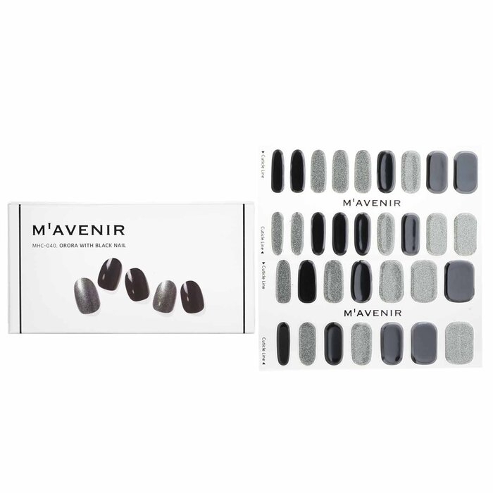 Mavenir - Nail Sticker (Assorted Colour) - # Orora With Black Nail(32pcs)