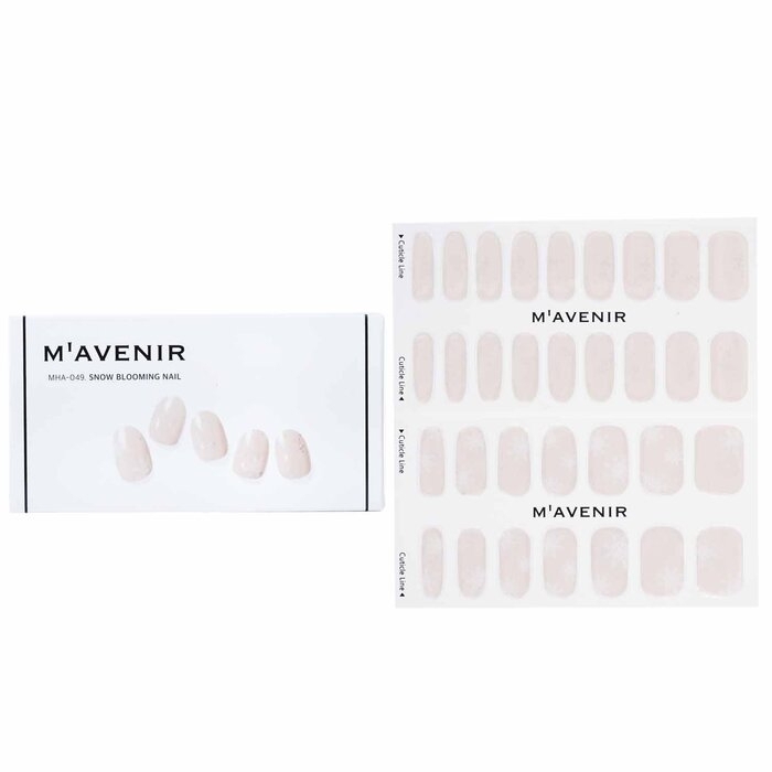 Mavenir - Nail Sticker (White) - # Snow Blooming Nail(32pcs)