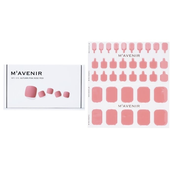 Mavenir - Nail Sticker (Pink) - # Autumn Pink Rose Pedi(36pcs)