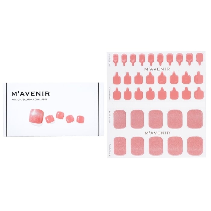 Mavenir - Nail Sticker (Pink) - # Salmon Coral Pedi(36pcs)