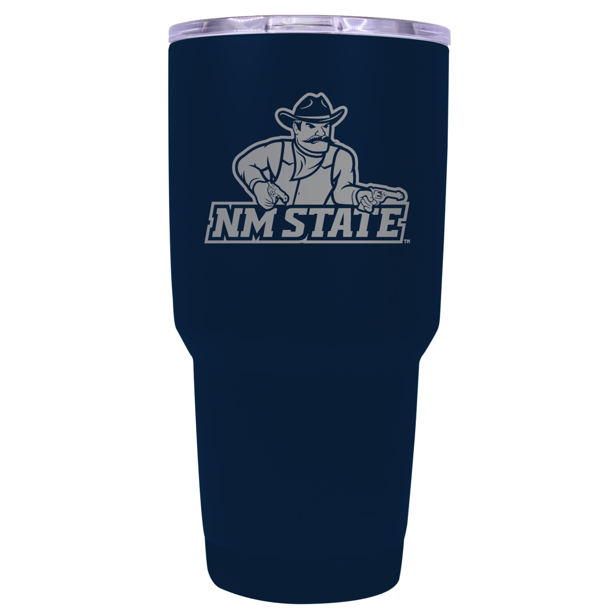 New Mexico State University Pistol Pete 24 Oz Laser Engraved Stainless Steel Insulated Tumbler - Choose Your Color. - Navy