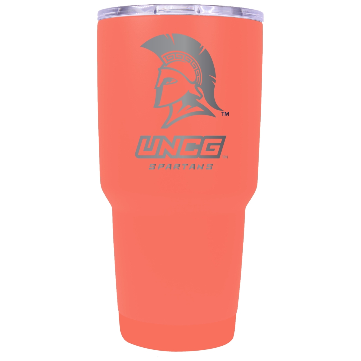 North Carolina Greensboro Spartans 24 Oz Laser Engraved Stainless Steel Insulated Tumbler - Choose Your Color. - Coral