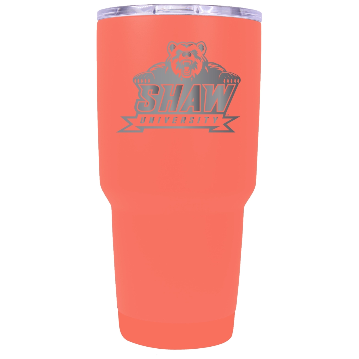 Shaw University Bears 24 Oz Laser Engraved Stainless Steel Insulated Tumbler - Choose Your Color. - Coral
