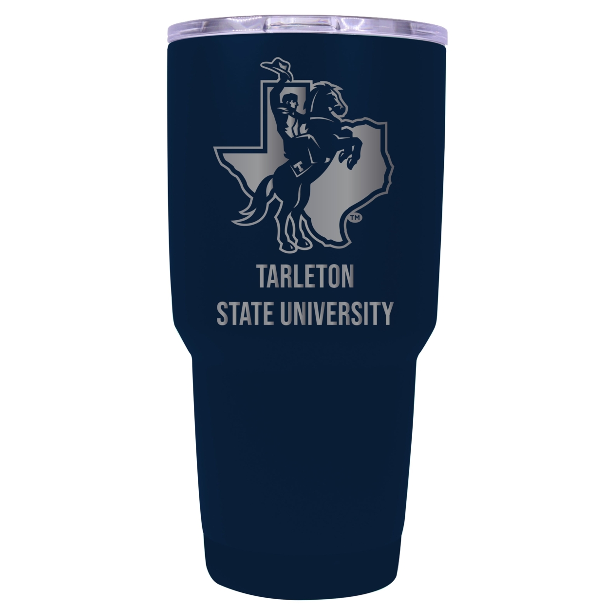 Tarleton State University 24 Oz Laser Engraved Stainless Steel Insulated Tumbler - Choose Your Color. - Navy