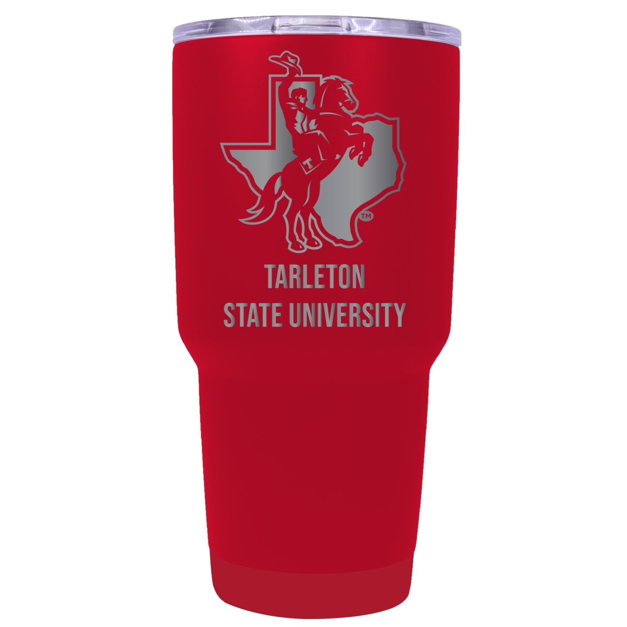 Tarleton State University 24 Oz Laser Engraved Stainless Steel Insulated Tumbler - Choose Your Color. - Coral