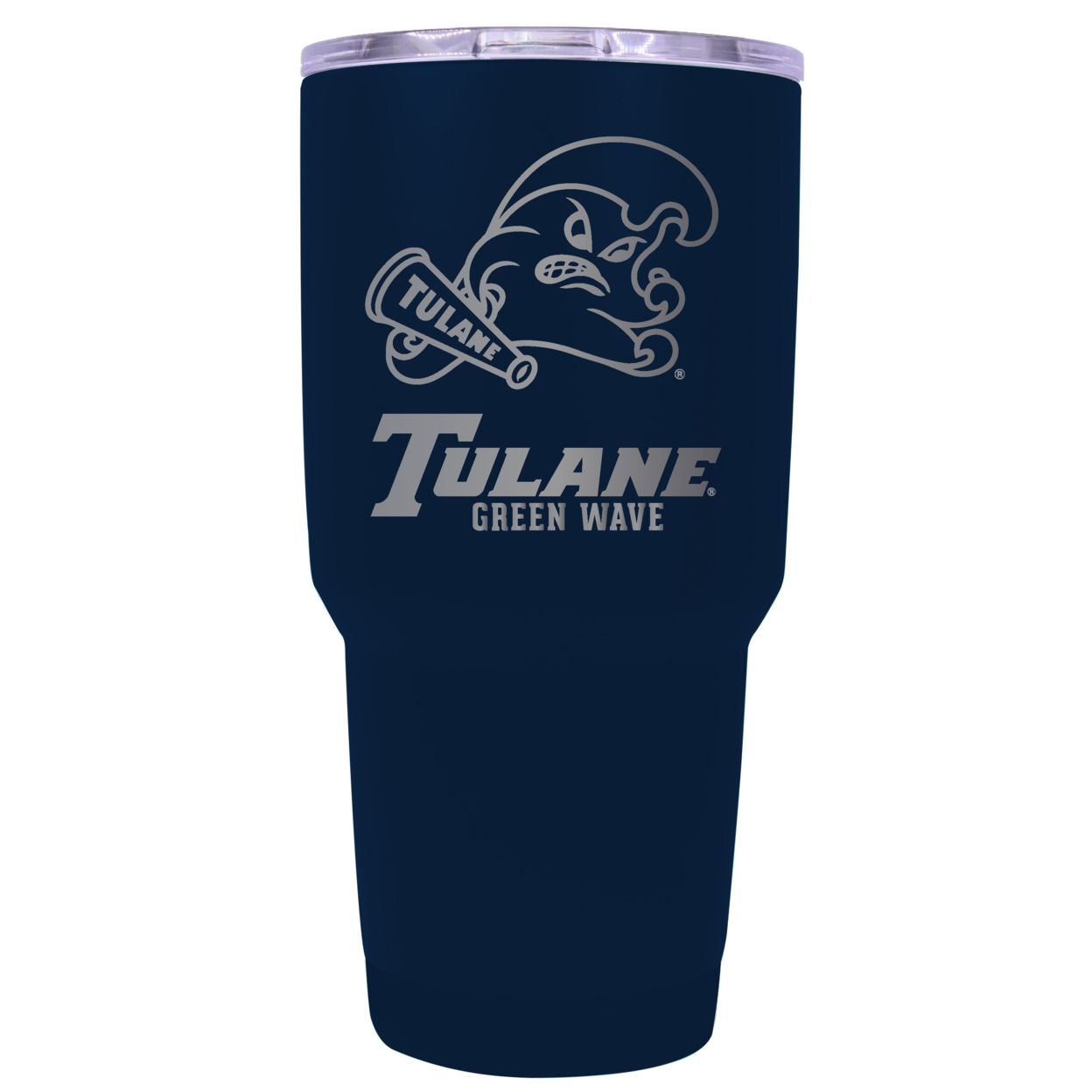 Tulane University Green Wave 24 Oz Laser Engraved Stainless Steel Insulated Tumbler - Choose Your Color. - Seafoam