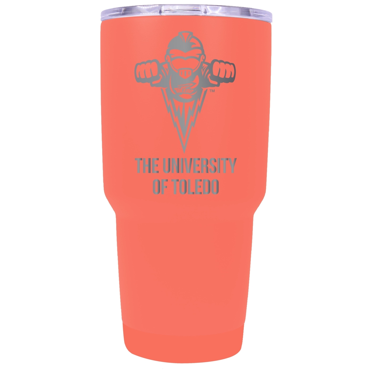 Toledo Rockets 24 Oz Laser Engraved Stainless Steel Insulated Tumbler - Choose Your Color. - Coral