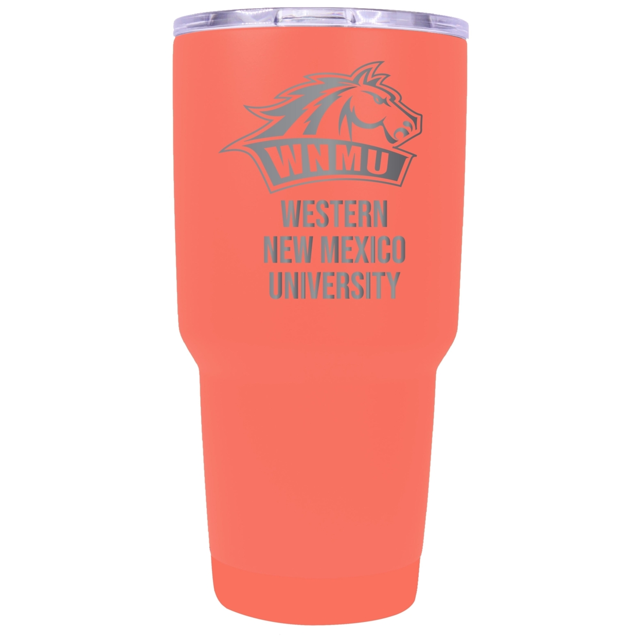 Western New Mexico University 24 Oz Laser Engraved Stainless Steel Insulated Tumbler - Choose Your Color. - Coral