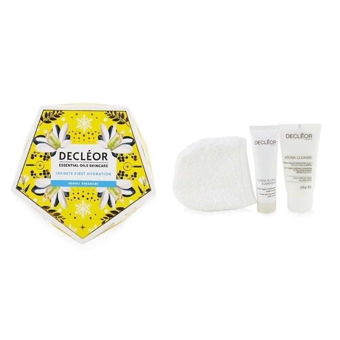 Decleor Infinite First Hydration Neroli Bigarade Gift Set: Aroma Cleanse Cleansing Mousse+ Hydra Floral Light Cream+ Cleansing Glove 3pcs