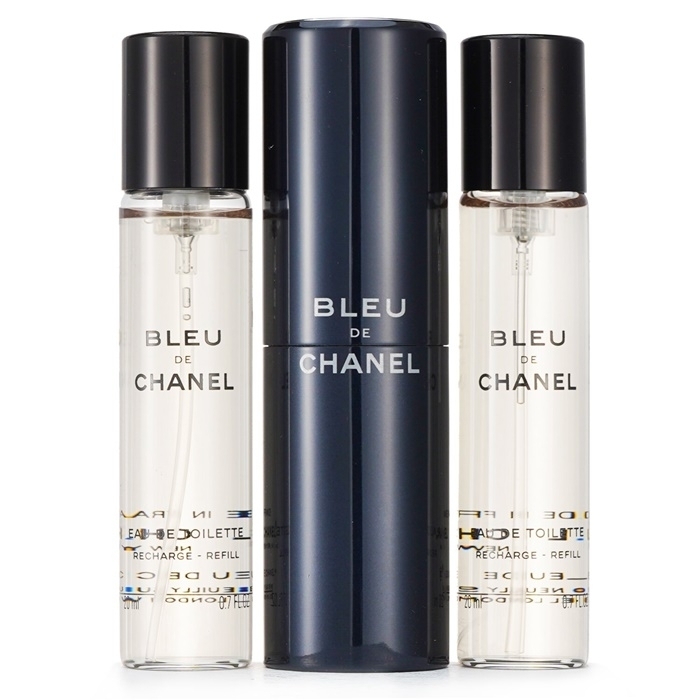 Chanel Bleu De Chanel Eau De Toilette Travel Spray & Two Refills 3x20ml/0.7oz
