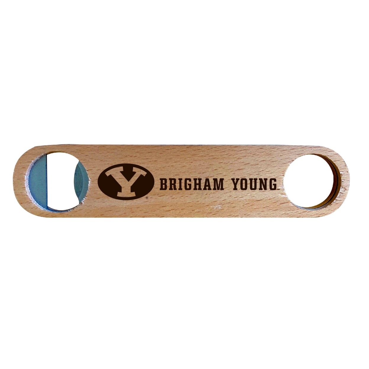 Brigham Young Cougars Laser Etched Wooden Bottle Opener College Logo Design