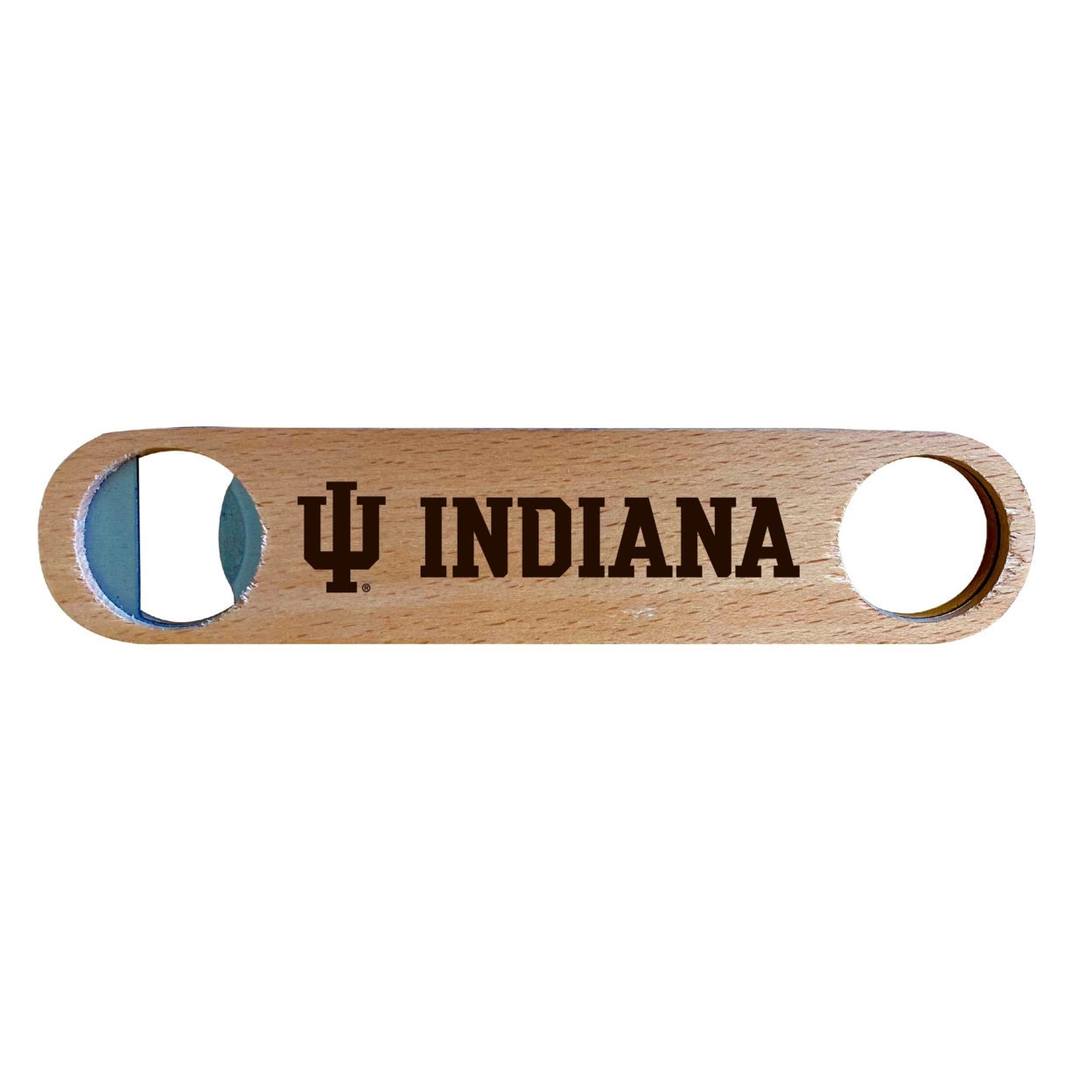 Indiana Hoosiers Laser Etched Wooden Bottle Opener College Logo Design