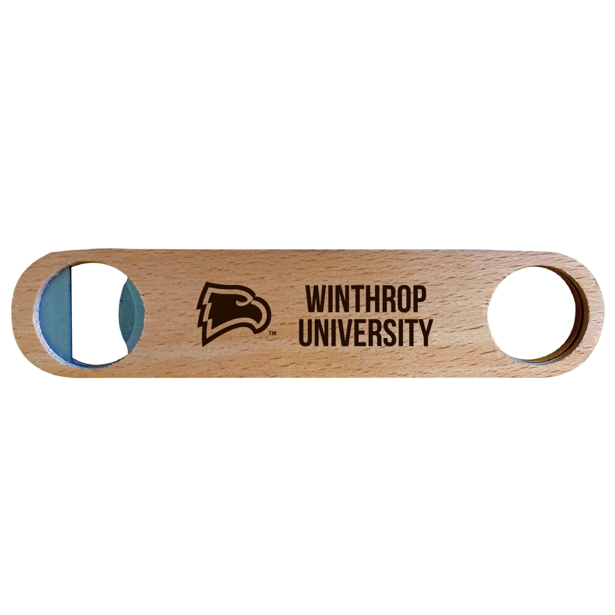 Winthrop University Laser Etched Wooden Bottle Opener College Logo Design
