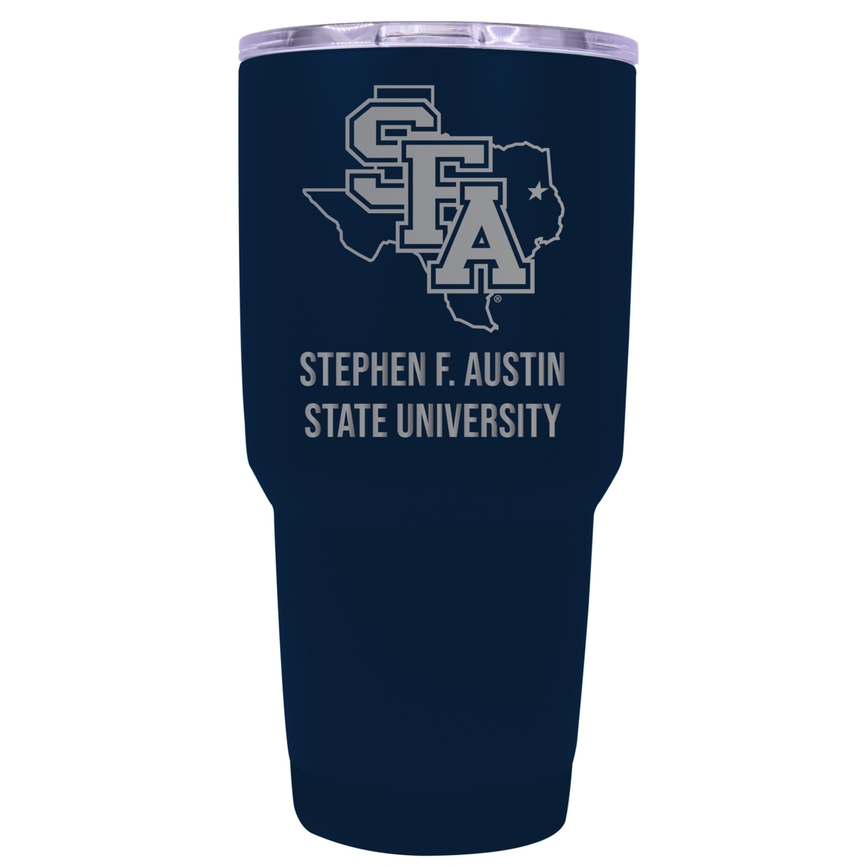 Stephen F. Austin State University 24 Oz Insulated Tumbler Etched - Choose Your Color - White