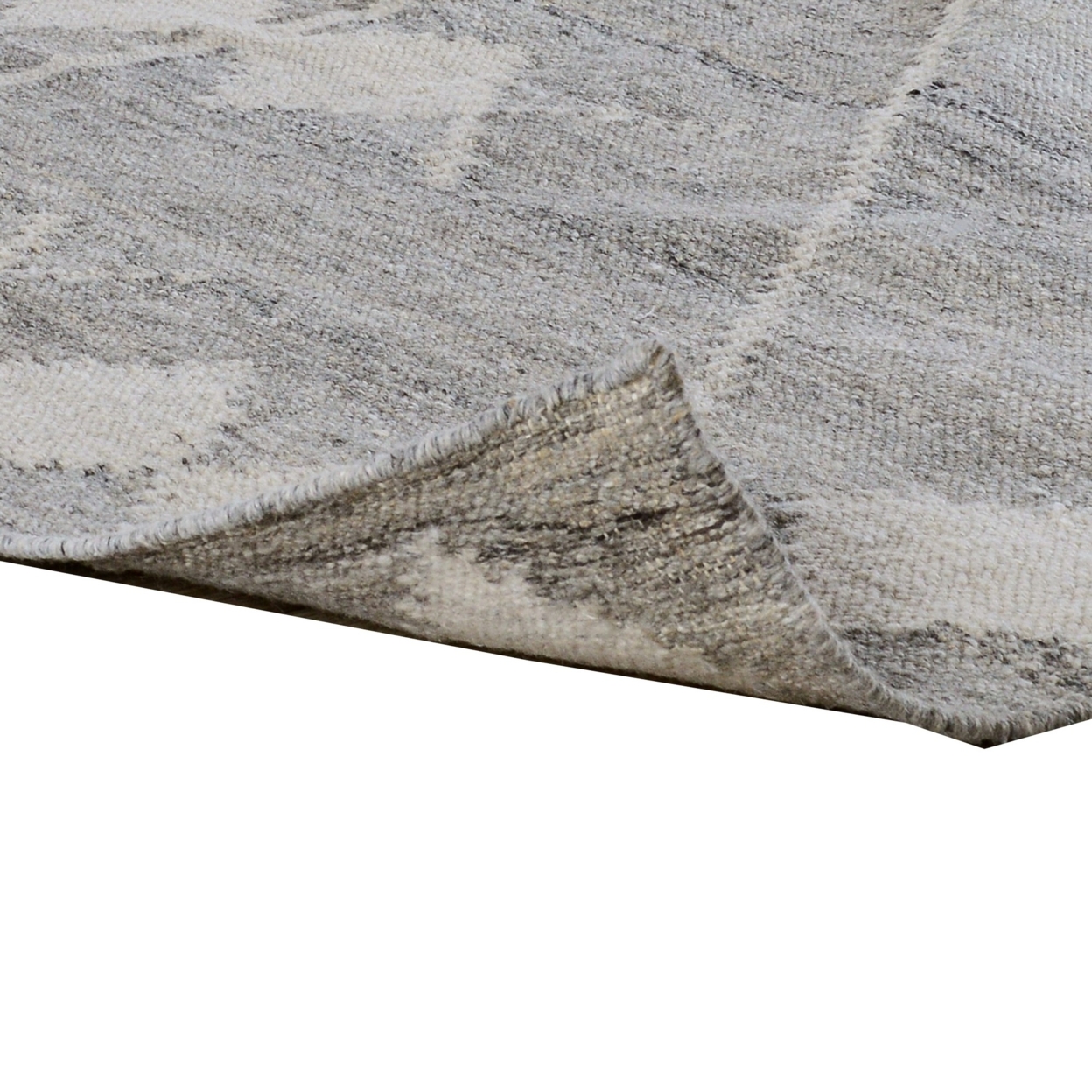 Rylie 2 X 3 Indoor Outdoor Area Rug, Polyester, Gray Diamond Pattern- Saltoro Sherpi