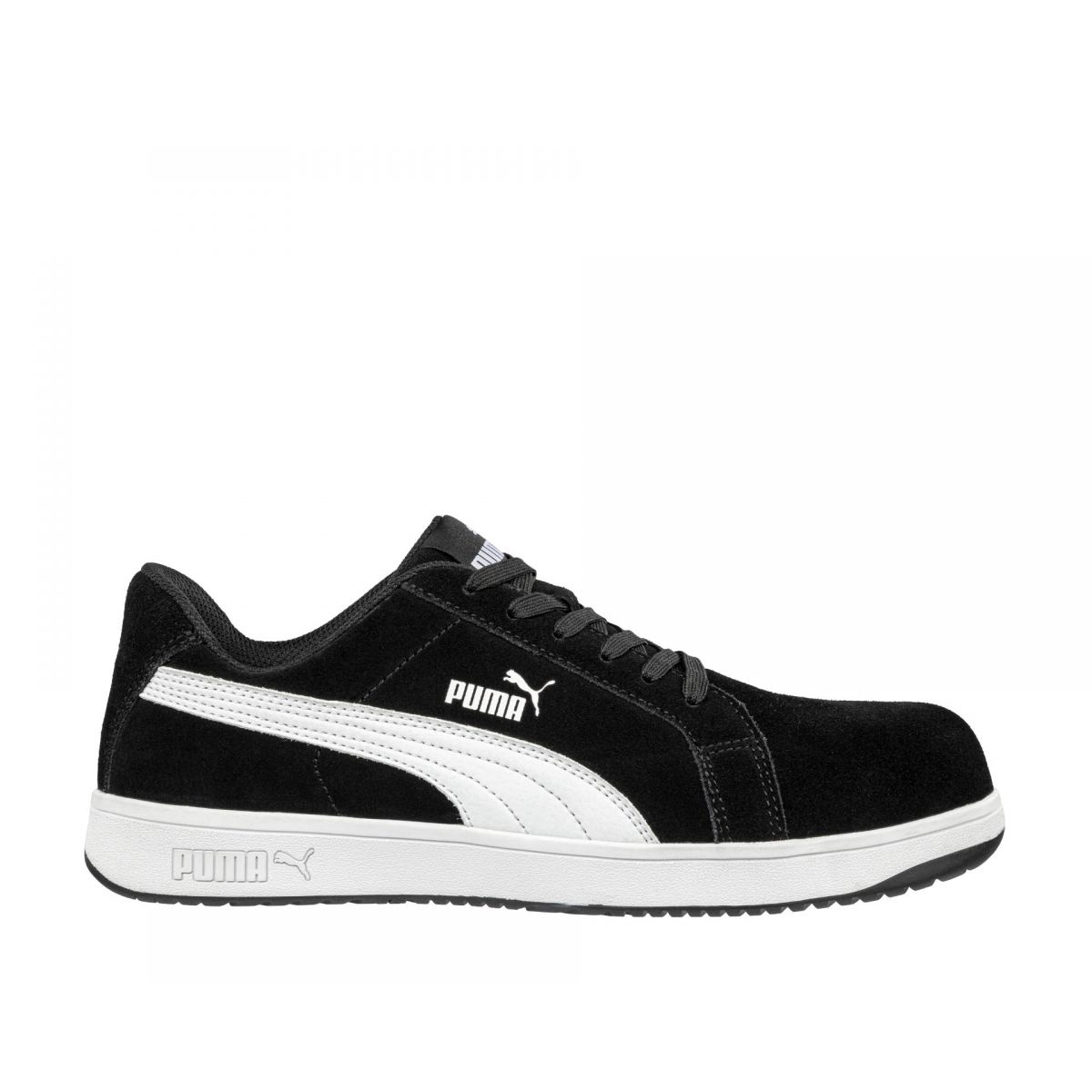PUMA Safety Women's Iconic Low Composite Toe EH Work Shoes Black Suede - 640115 BLACK - BLACK, 8