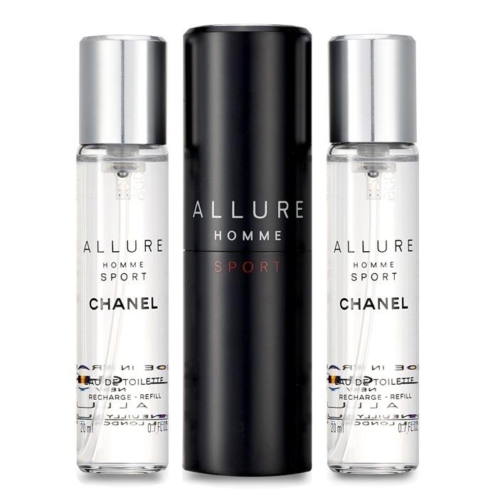Chanel Allure Homme Sport Eau De Toilette Travel Spray (With Two Refills) 3x20ml/0.7oz