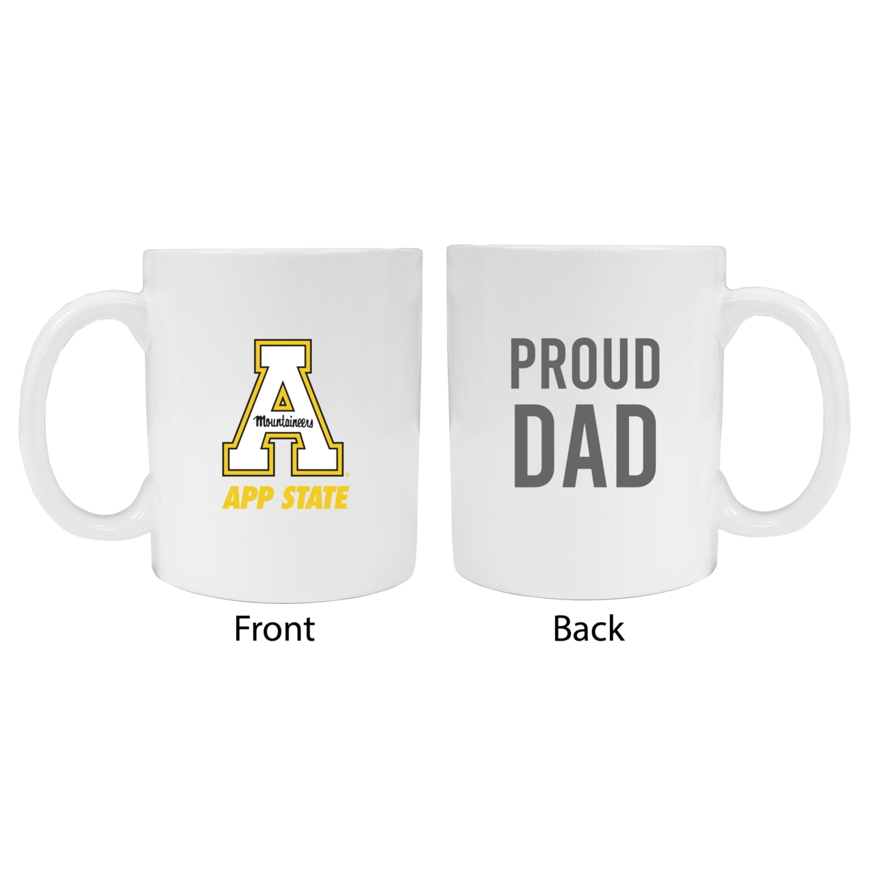 Appalachian State Proud Dad Ceramic Coffee Mug - White (2 Pack)